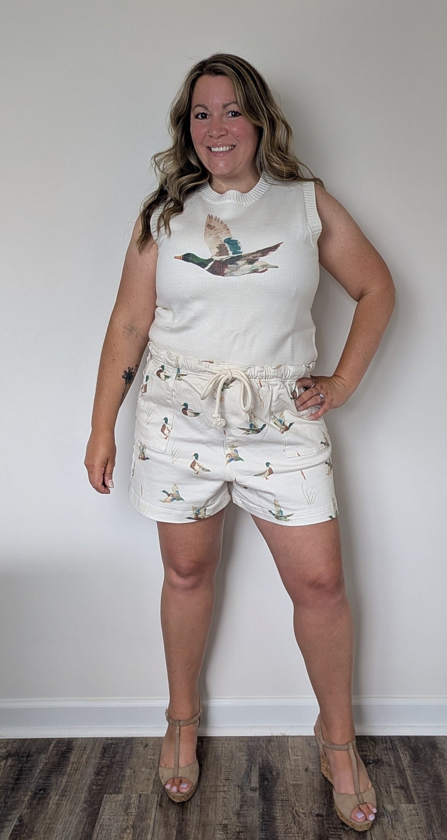 Southern Charm Duck Print Shorts