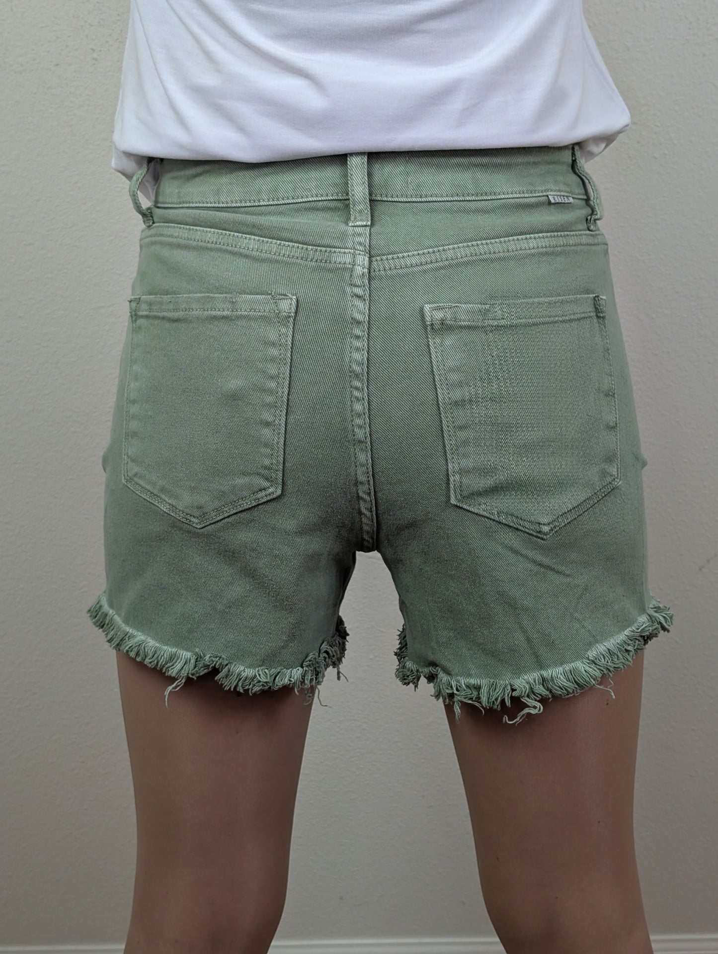High rise cross-over shorts