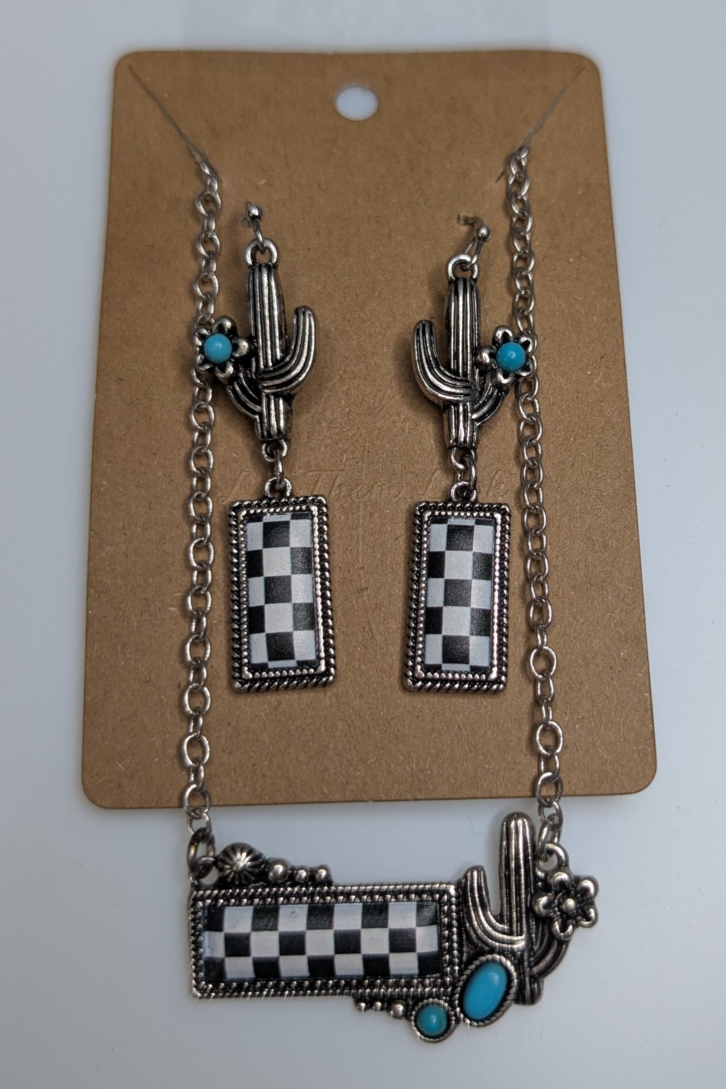 Desert Disco Necklace & Earring Set (black)