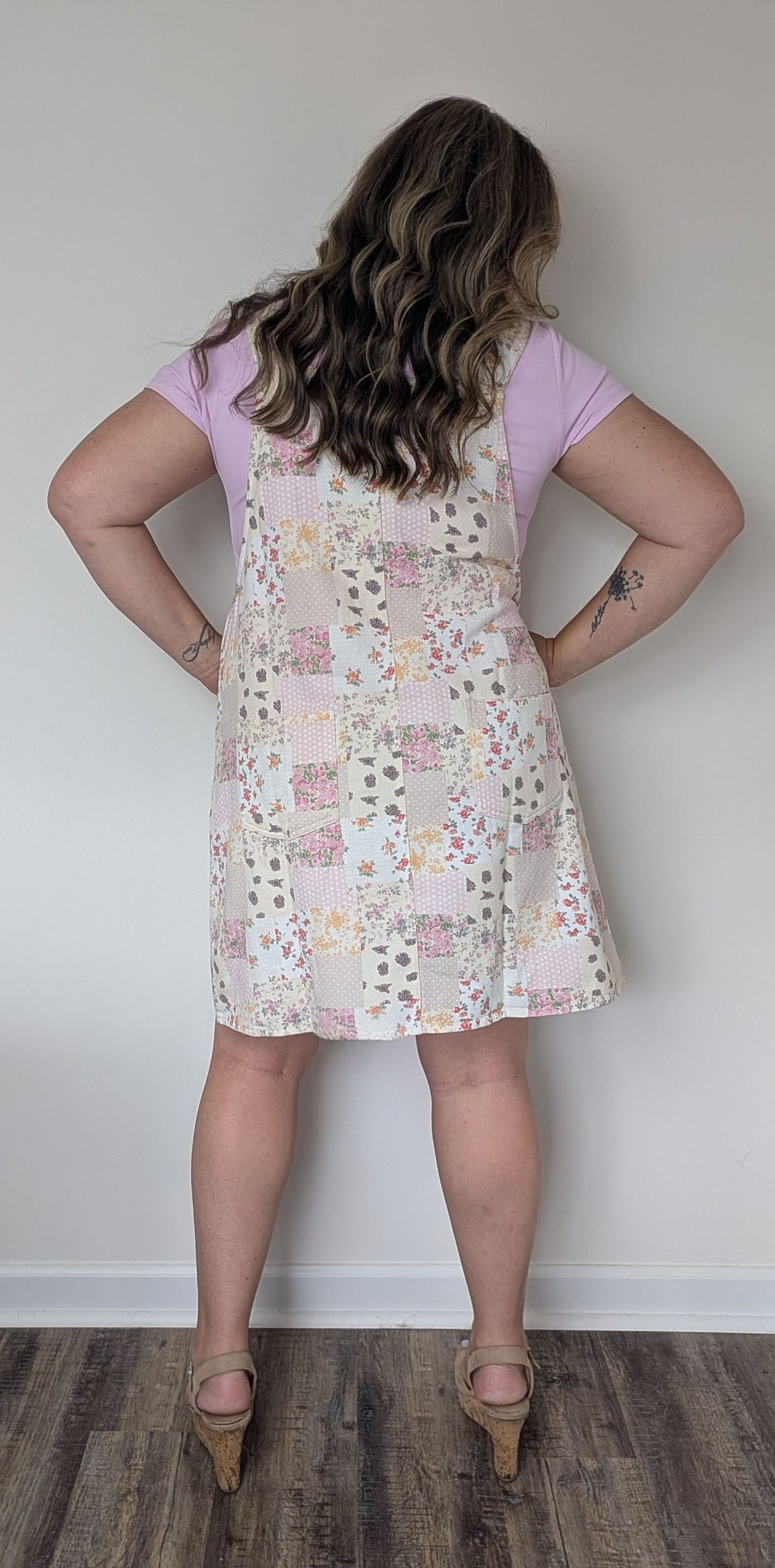 Patchwork Petals Overall Dress