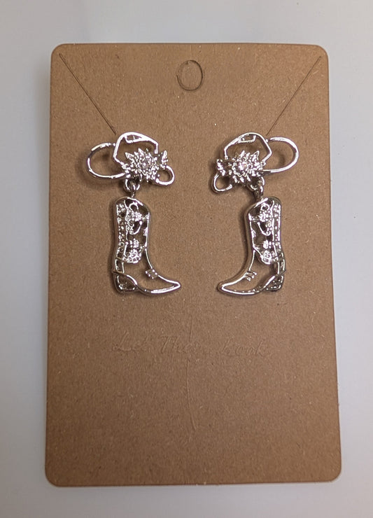 Cowboy boot earrings